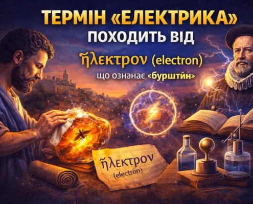 Термін електрика походить від